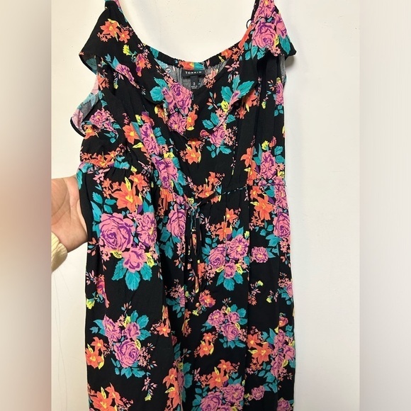 TORRID Hi-Low Floral Pink multicolor Mid Dress Plus Size 3X - Picture 4 of 10